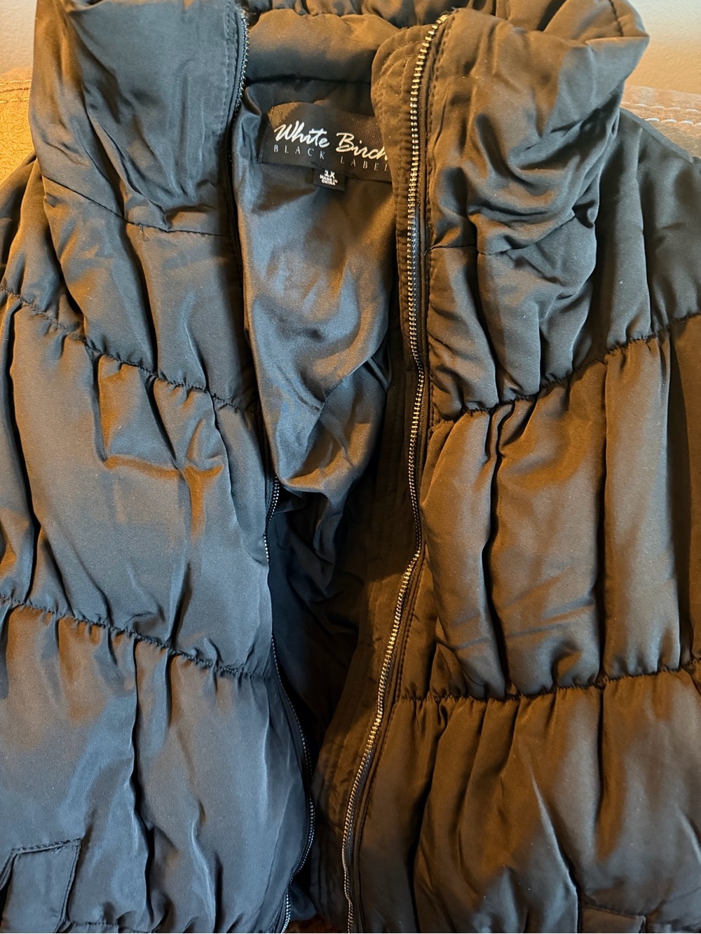 White Birch Black Label Women's Black Puffer Coat